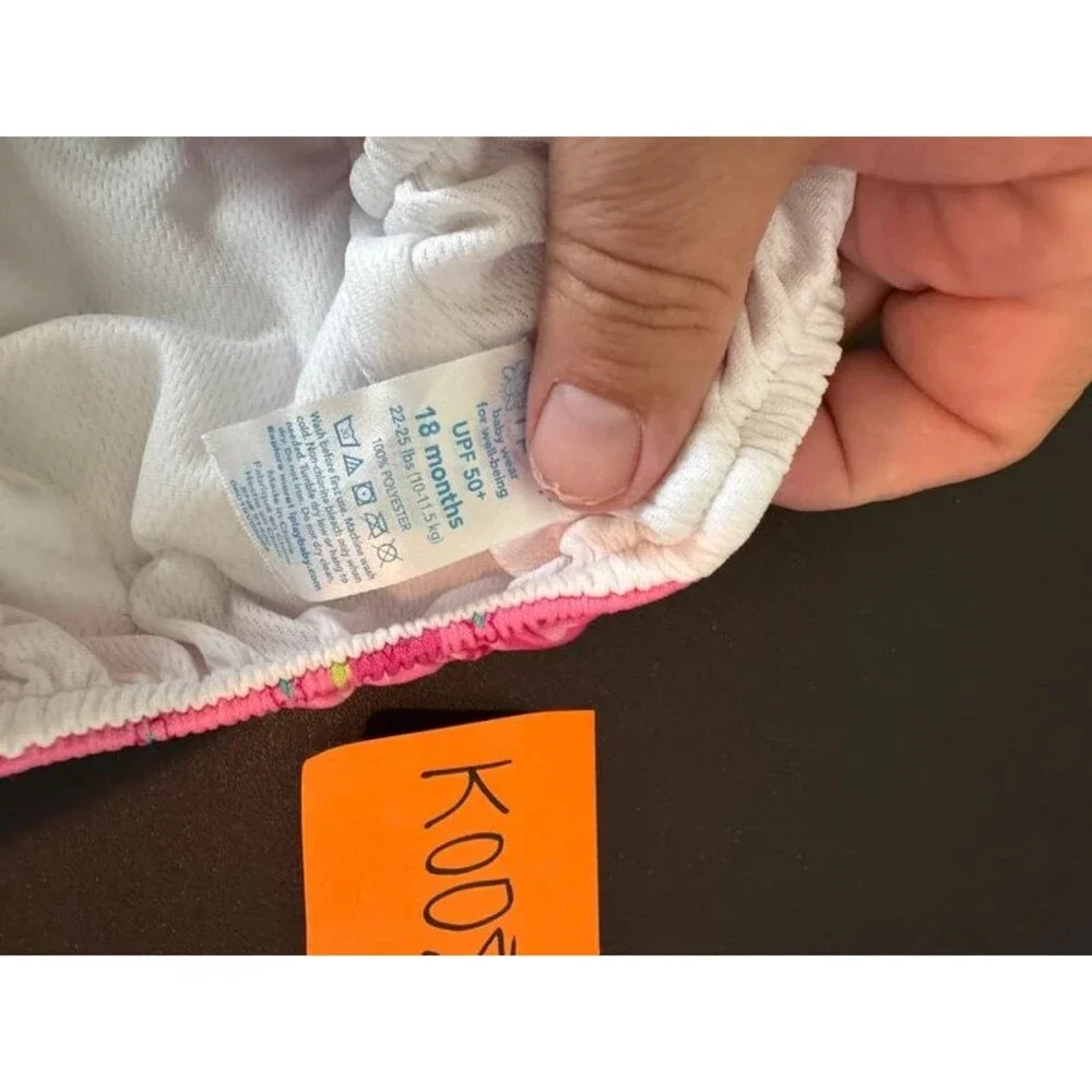 i play. reusable swim diaper, pink floral, 18 months (UPF 50) K008